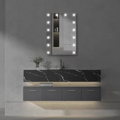 Arezzo Bulb 500 X 700mm LED Illuminated Mirror With Motion Sensor + Anti-Fog -Vanity Unit Bathroom Suites bm001 d4