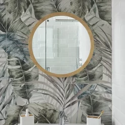 EcoDelux 600mm Bamboo Frame Round Mirror 11 EcoDelux 600mm Bamboo Frame Round Mirror -Vanity Unit Bathroom Suites bmb60mir d4