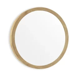 EcoDelux 800mm Bamboo Frame Round Mirror