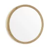 EcoDelux 600mm Bamboo Frame Round Mirror -Vanity Unit Bathroom Suites bmb60mir l