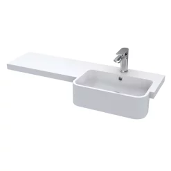 Klyn Bathroom Brooklyn 1000 Gloss White Semi-Recessed Combination Unit (Round Basin, Vanity + WC Unit) 9 Klyn Bathroom Brooklyn 1000 Gloss White Semi-Recessed Combination Unit (Round Basin, Vanity + WC Unit) -Vanity Unit Bathroom Suites br14lrd1