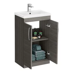 Klyn Bathroom Brooklyn Grey Avola Bathroom Suite -Vanity Unit Bathroom Suites brgabs d3