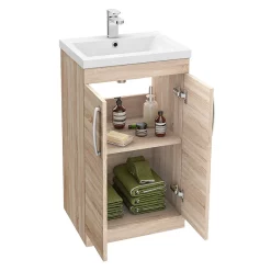 Klyn Bathroom Brooklyn Natural Oak Bathroom Suite -Vanity Unit Bathroom Suites broakbs d3