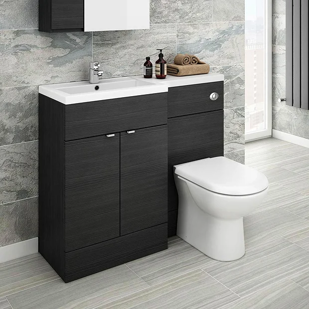 Klyn Bathroom Brooklyn Black 1100mm Combination Furniture Pack 4 Klyn Bathroom Brooklyn Black 1100mm Combination Furniture Pack - Image 2