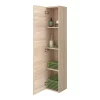 Klyn Bathroom Brooklyn Natural Oak Wall Hung 1 Door Tall Storage Cabinet -Vanity Unit Bathroom Suites brooklynnaturaloakwallhung1doortallstoragecabinet d1