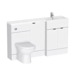 Klyn Bathroom Brooklyn White Gloss 1500mm Wide Combination Furniture Pack -Vanity Unit Bathroom Suites brooklynwhitecombinationfurniturepack1500mmwided1