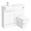 Klyn Bathroom Brooklyn 1000 Gloss White Semi-Recessed Combination Unit (Square Basin, Vanity + WC Unit) 1 Klyn Bathroom Brooklyn 1000 Gloss White Semi-Recessed Combination Unit (Square Basin, Vanity + WC Unit) -Vanity Unit Bathroom Suites bs149r d5