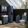 Chatsworth Blue Cupboard Unit 300mm Wide X 435mm Deep With Matt Black Handles 1 Chatsworth Blue Cupboard Unit 300mm Wide X 435mm Deep With Matt Black Handles -Vanity Unit Bathroom Suites c300blumb d1