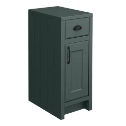 Chatsworth Green Cupboard Unit 300mm Wide X 435mm Deep With Matt Black Handles