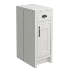 Chatsworth Grey Cupboard Unit 300mm Wide X 435mm Deep With Matt Black Handles