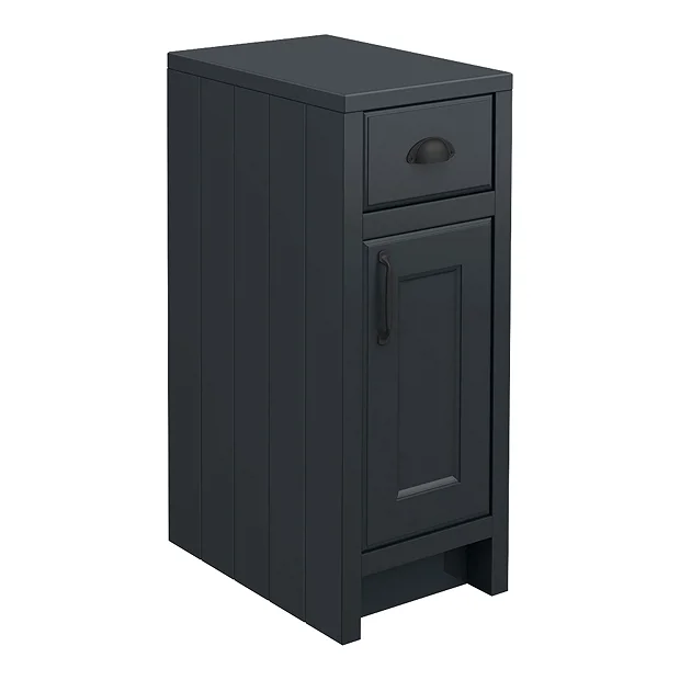 Chatsworth Traditional Graphite Double Basin Vanity + Cupboard Combination Unit With Matt Black Handles 3 Chatsworth Traditional Graphite Double Basin Vanity + Cupboard Combination Unit With Matt Black Handles