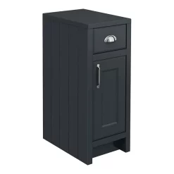 Chatsworth Traditional Graphite Double Basin Vanity + Cupboard Combination Unit