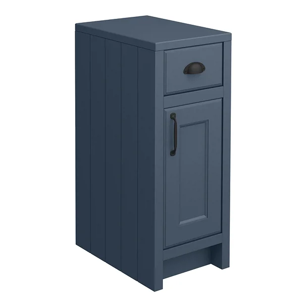 Chatsworth Traditional Blue Double Basin Vanity + Cupboard Combination Unit With Matt Black Handles 3 Chatsworth Traditional Blue Double Basin Vanity + Cupboard Combination Unit With Matt Black Handles