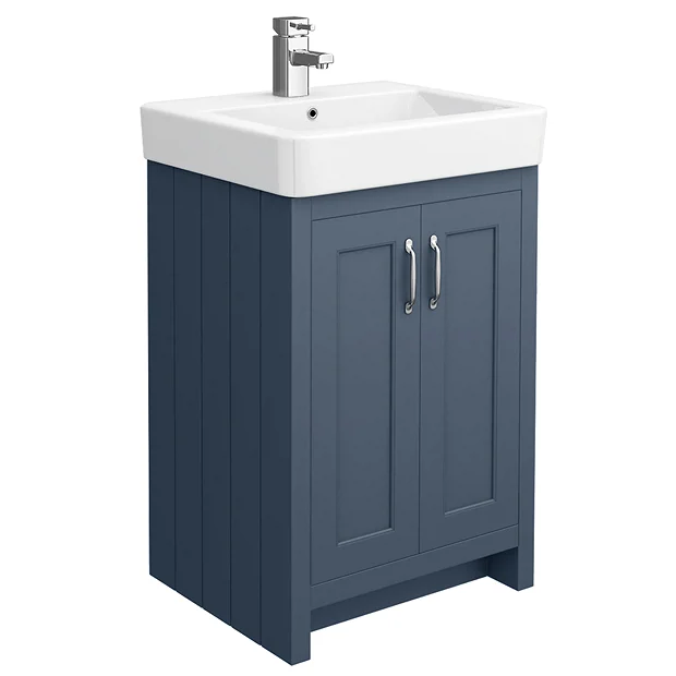 Chatsworth Traditional Blue Double Basin Vanity + Cupboard Combination Unit 8 Chatsworth Traditional Blue Double Basin Vanity + Cupboard Combination Unit - Image 6
