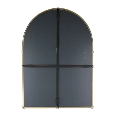 Chatsworth Traditional 700 X 490mm Arched Mirror With Glass Shelf - Brushed Brass -Vanity Unit Bathroom Suites chtbbm detail1