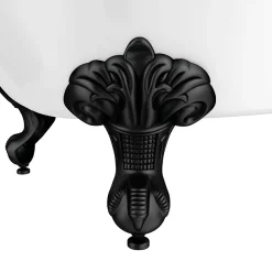 Chatsworth Traditional Shower Bath Suite - 1700mm With Matt Black Grid Screen + Leg Set -Vanity Unit Bathroom Suites chtblk17d2