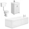 Chatsworth White Bathroom Suite Incl. 1700 X 700 Bath With Panels -Vanity Unit Bathroom Suites chtbswht d8