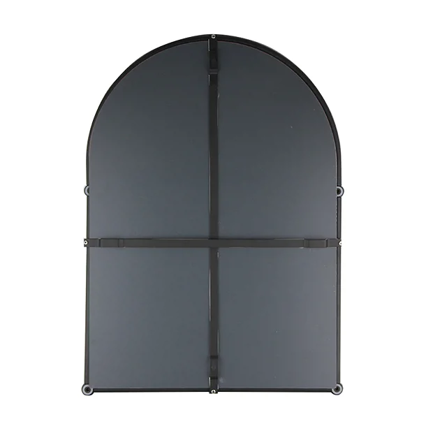 Chatsworth Traditional 700 X 490mm Arched Mirror With Glass Shelf - Matt Black 6 Chatsworth Traditional 700 X 490mm Arched Mirror With Glass Shelf - Matt Black - Image 4