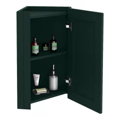 Chatsworth Corner Mirror Cabinet Green -Vanity Unit Bathroom Suites cnrmcabgrn d1