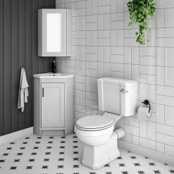 Chatsworth Corner Mirror Cabinet Grey 9 Chatsworth Corner Mirror Cabinet Grey -Vanity Unit Bathroom Suites cnrmcabgry d2