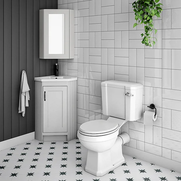 Chatsworth Corner Mirror Cabinet Grey 6 Chatsworth Corner Mirror Cabinet Grey - Image 4