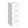 Cove 300x300mm White 4 Drawer Unit 1 Cove 300x300mm White 4 Drawer Unit -Vanity Unit Bathroom Suites cove300x300mmwhite4drawerunitlrg