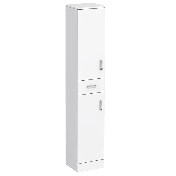 Cove White 350mm Gloss Tallboy Unit - Depth 300mm 4 Cove White 350mm Gloss Tallboy Unit - Depth 300mm - Image 2