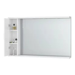 Cove White Large Illuminated Mirror Cabinet (1200mm Wide)