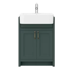 Chatsworth Traditional Green Semi-Recessed Vanity Unit + Toilet Package -Vanity Unit Bathroom Suites csr600wcgrn d2