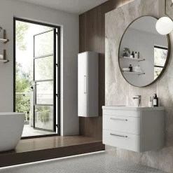 Hudson Reed Solar 350mm Wall Hung Tall Unit - Pure White