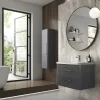 Hudson Reed Solar 350mm Wall Hung Tall Unit - Cool Grey -Vanity Unit Bathroom Suites cur262 d2