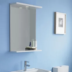 Cove White Illuminated Mirror (550mm Wide)