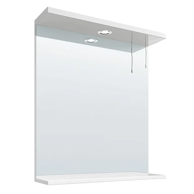 Cove White Illuminated Mirror (650mm Wide) 4 Cove White Illuminated Mirror (650mm Wide) - Image 2