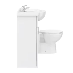 Cove 1150mm Vanity Unit Cloakroom Suite (Gloss White - Depth 300mm) -Vanity Unit Bathroom Suites cv1150cs n d2
