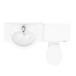 Cove 1150mm Vanity Unit Cloakroom Suite (Gloss White - Depth 300mm)