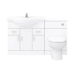 Cove 1320mm Vanity Unit Suite + Tap (High Gloss White - Depth 330mm) 13 Cove 1320mm Vanity Unit Suite + Tap (High Gloss White - Depth 330mm) -Vanity Unit Bathroom Suites cv1320bst d5 580228