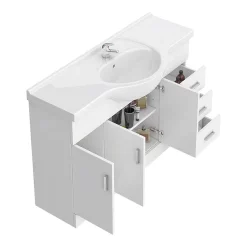 Cove 1700mm Vanity Unit Suite + Tap (High Gloss White - Depth 330mm) 11 Cove 1700mm Vanity Unit Suite + Tap (High Gloss White - Depth 330mm) -Vanity Unit Bathroom Suites cv1700bstd1