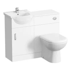 Cove 950mm Cloakroom Vanity Unit Suite + Basin Mixer (Gloss White - Depth 300mm) 10 Cove 950mm Cloakroom Vanity Unit Suite + Basin Mixer (Gloss White - Depth 300mm) -Vanity Unit Bathroom Suites cv450wcdty305 detail2