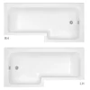 Cove Modern Shower Bath Suite -Vanity Unit Bathroom Suites cvmsbs t1
