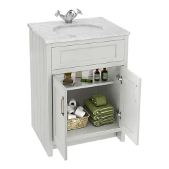 Chatsworth White Marble Traditional Grey Vanity Unit + Toilet Package 10 Chatsworth White Marble Traditional Grey Vanity Unit + Toilet Package -Vanity Unit Bathroom Suites cwm610wcgry d1