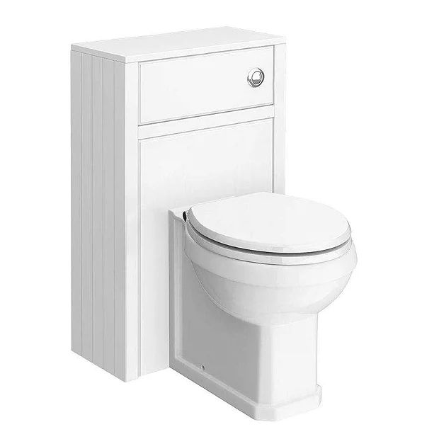 Chatsworth White Marble 610mm Traditional White Vanity Unit + Toilet Package 6 Chatsworth White Marble 610mm Traditional White Vanity Unit + Toilet Package - Image 4