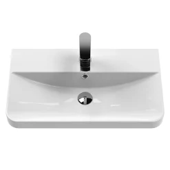 Cruze Bathroom Cruze B-Shaped Shower Bath Suite - 1700mm With White Vanity Unit And Toilet