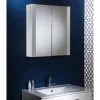 Tavistock Detail Double Door Mirror Cabinet - Gloss White -Vanity Unit Bathroom Suites de60w d2