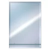 Euroshowers Rectangular Bevelled Mirror With Glass Shelf -Vanity Unit Bathroom Suites euroshowersrectangularbevelledmirrorwithglassshelftem5040rsl