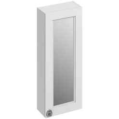Urlington Bathroom Burlington 30 Single Door Mirror Cabinet - Matt White