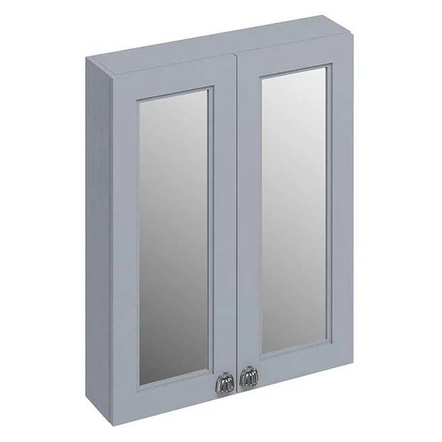 Urlington Bathroom Burlington 60 2-Door Mirror Cabinet - Classic Grey 4 Urlington Bathroom Burlington 60 2-Door Mirror Cabinet - Classic Grey - Image 2
