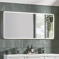 Roper Rhodes Frame 1200mm LED Illuminated Rectangular Mirror - Grey -Vanity Unit Bathroom Suites fr120sw d1 1