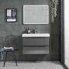 Roper Rhodes Frame 600mm LED Illuminated Rectangular Mirror - Grey -Vanity Unit Bathroom Suites fr60sw d1 1