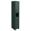 Chatsworth Traditional Green Tall Cabinet With Matt Black Handles -Vanity Unit Bathroom Suites grndantbmb l