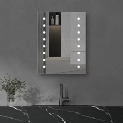 Klyn Bathroom Brooklyn Dot 390 X 500mm Battery Operated Illuminated LED Mirror 9 Klyn Bathroom Brooklyn Dot 390 X 500mm Battery Operated Illuminated LED Mirror -Vanity Unit Bathroom Suites gs014x7bt